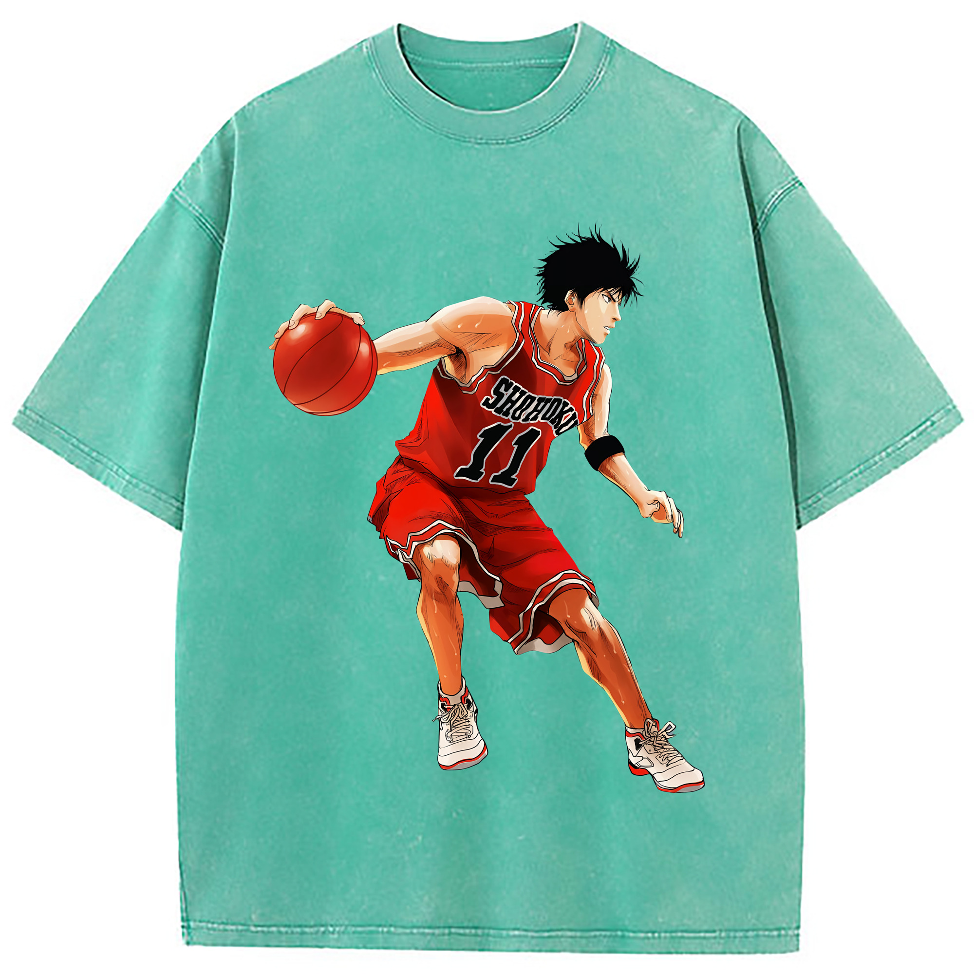 （画像用） SLAM DUNK／スラムダンク 綿100% ヴィンテージ風 半袖Tシャツ（フロントプリント）